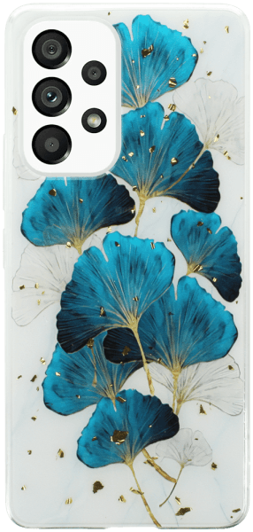 Samsung Galaxy A53 5G (SM-A5360) kemény hátlap Gold Glam Leaves