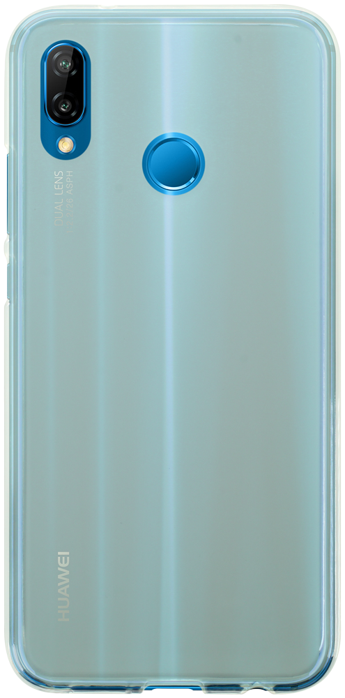 Huawei P20 Lite szilikon tok matt-fényes keret átlátszó