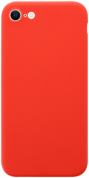 Apple iPhone 7 szilikon tok kameravédővel matt piros