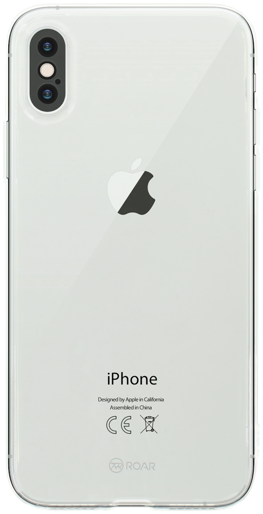 Apple iPhone X szilikon tok gyári ROAR kameravédővel átlátszó