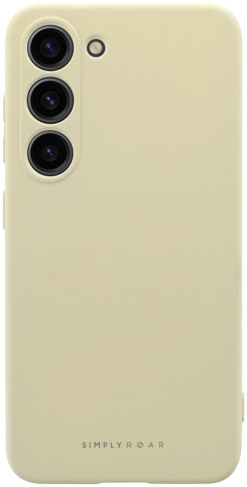 Samsung Galaxy S23 (SM-S911B) szilikon tok gyári ROAR kameravédővel púder fehér