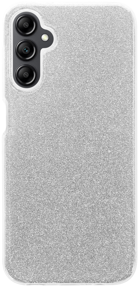 Samsung Galaxy A14 (SM-A145R) szilikon tok csillogó hátlap ezüst