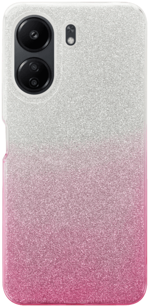 Xiaomi Redmi 13C szilikon tok csillogó hátlap rózsaszín/ezüst