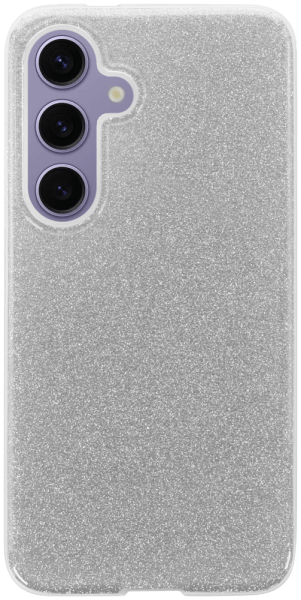 Samsung Galaxy S24 (SM-S921B) szilikon tok csillogó hátlap ezüst