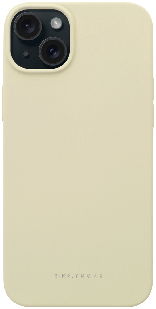 Apple iPhone 15 Plus szilikon tok gyári ROAR púder fehér
