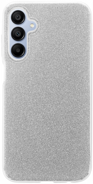 Samsung Galaxy A15 (SM-A155F) szilikon tok csillogó hátlap ezüst