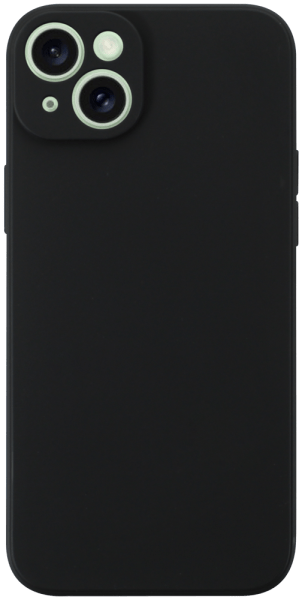 Apple iPhone 15 Plus szilikon tok kameravédővel matt fekete