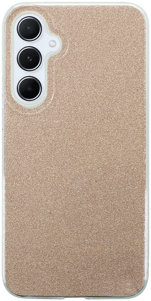 Samsung Galaxy A55 5G (SM-A556B) szilikon tok csillogó hátlap arany