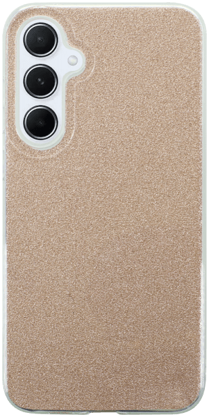 Samsung Galaxy A55 5G (SM-A556B) szilikon tok csillogó hátlap arany