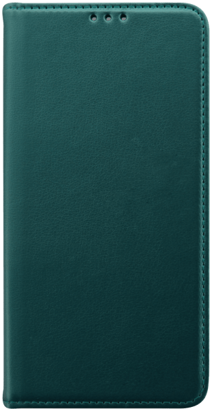 Samsung Galaxy A55 5G (SM-A556B) oldalra nyíló flipes bőrtok asztali tartó funkciós sötétzöld