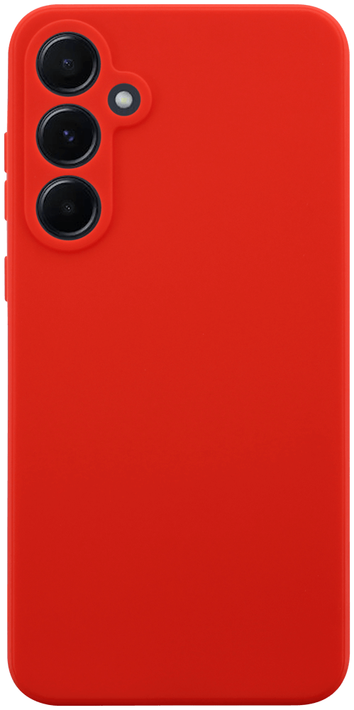 Samsung Galaxy A55 5G (SM-A556B) szilikon tok kameravédővel matt piros