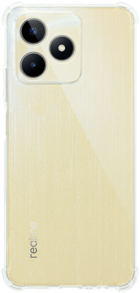 Realme C53 szilikon tok közepesen ütésálló légpárnás sarok kameravédővel átlátszó