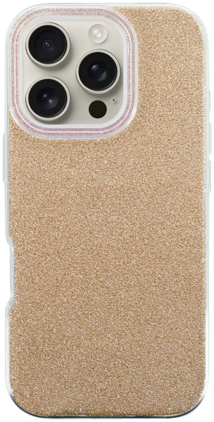 Apple iPhone 16 Pro szilikon tok csillogó hátlap arany