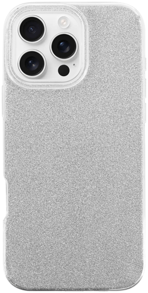 Apple iPhone 16 Pro Max szilikon tok csillogó hátlap ezüst