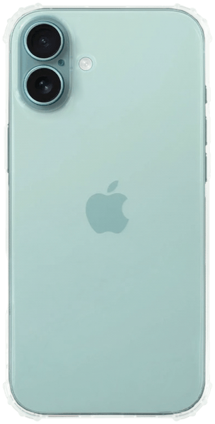 Apple iPhone 16 Plus szilikon tok közepesen ütésálló légpárnás sarok kameravédővel átlátszó