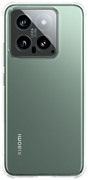 Xiaomi 14 szilikon tok közepesen ütésálló légpárnás sarok kameravédővel átlátszó