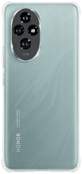 Honor 200 szilikon tok közepesen ütésálló légpárnás sarok kameravédővel átlátszó