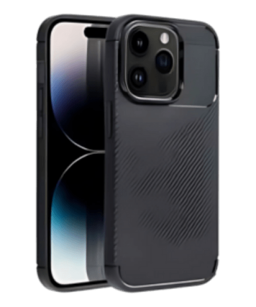 CARBON PREMIUM Tok iPhone 14 Pro-hoz – Fekete