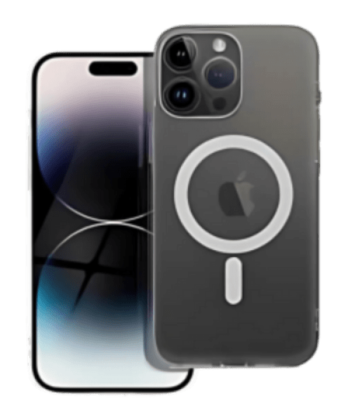 FROST MAG COVER Tok Kameravédelemmel – MagSafe Kompatibilis iPhone 14 Pro Max-hoz, Átlátszó