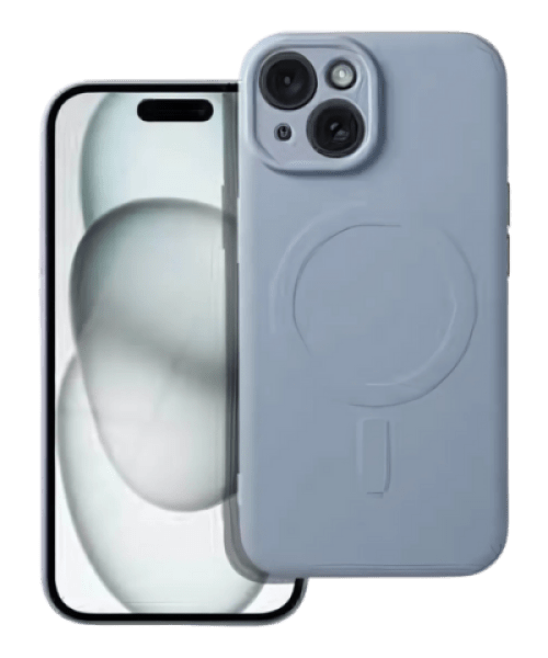 SILICONE MAG COVER – MagSafe-kompatibilis szilikon tok iPhone 15 készülékhez világoskék színben