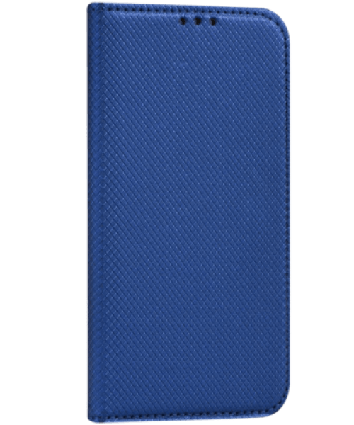 Apple iPhone 14 Plus oldalra nyíló flipes bőrtok rombusz mintás sötétkék