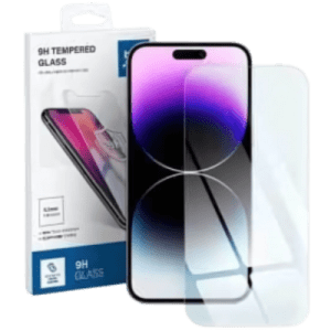 Edzett Üveg Blue Star – iPhone 14 Pro Max-hoz, 5D Teljes Borítás, Fekete