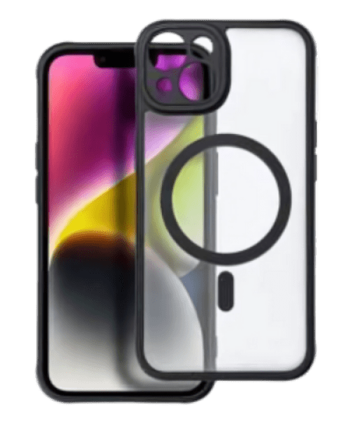 FULL MATTE MAG COVER Tok – MagSafe Kompatibilis iPhone 14-hez, Fekete