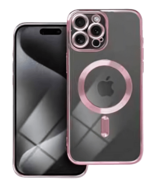 ELECTRO MAG COVER Tok Kompatibilis a MagSafe Készülékkel iPHONE 15 Pro Max Készülékhez – Rózéarany Színben