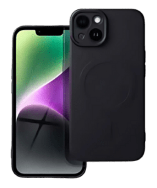 SILICONE MAG COVER tok – Kompatibilis MagSafe technológiával az iPhone 14 számára | Fekete színben