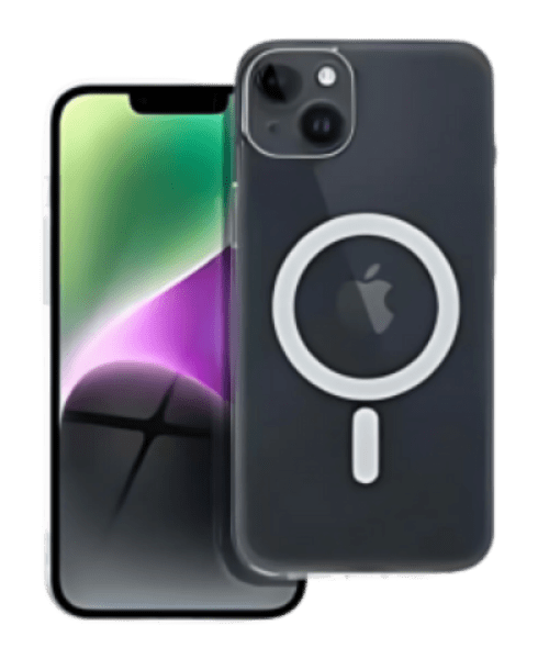 FROST MAG COVER Tok Kameravédelemmel – MagSafe Kompatibilis iPhone 14 Plus-hoz, Átlátszó