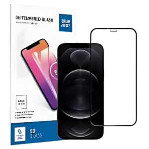 Blue Star 5D Full Glue Üvegfólia iPhone 12 Pro Max, fekete