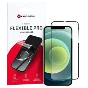 Forcell hajlékony nano üveg 5D - iPhone 12/12 Pro, fekete