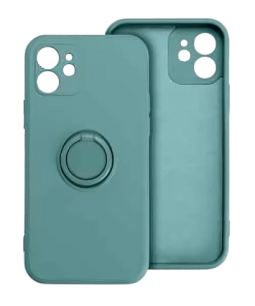 SILICONE RING tok iPhone 16 Plus készülékhez – Stílusos védelem és praktikum zöld színben!