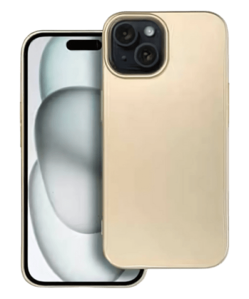 METALLIC Tok – Elegáns Védelem iPhone 15-höz arany színben