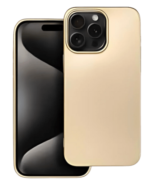 METALLIC Tok – Prémium Védelem iPhone 15 Pro Max-hoz Arany Színben