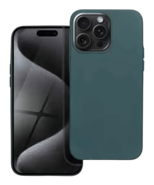 MATT Tok iPhone 15 Pro Max – Elegáns Védelem sötétzöld színben