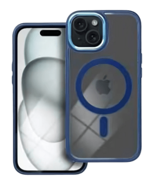 COLOR EDGE MAG COVER Tok – MagSafe Kompatibilitás, iPhone 15-höz, Tengerkék Színben