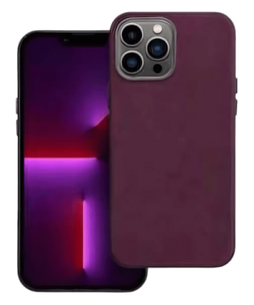 WOVEN MAG COVER – MagSafe-kompatibilis tok iPhone 13 Pro Max bordó színben