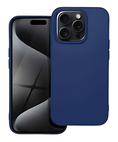 Apple iPhone 15 Pro szilikon tok matt sötétkék