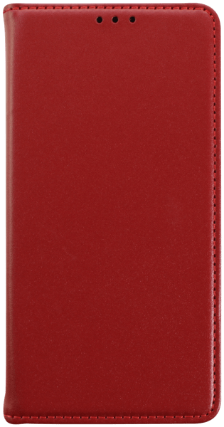 Samsung Galaxy S24 (SM-S921B) oldalra nyíló flipes bőrtok valódi bőr piros