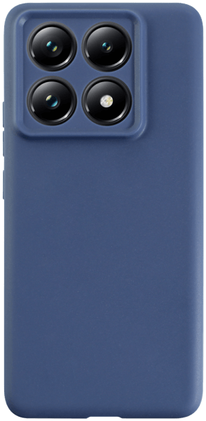 Xiaomi 14T Pro szilikon tok kameravédővel matt sötétkék