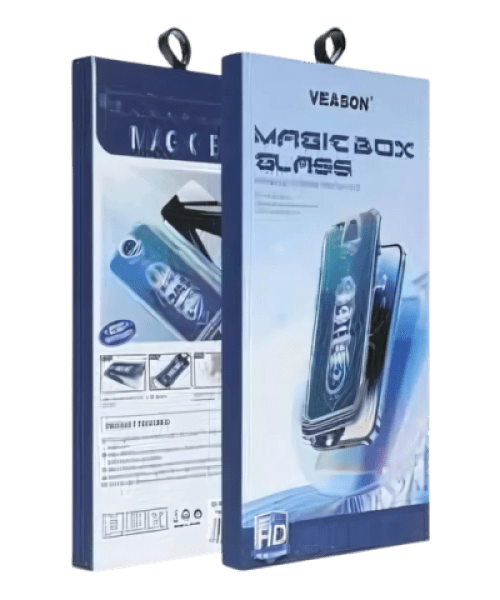 6D Pro Veason Könnyen Telepíthető Üveg – iPhone 15 Pro-hoz fekete kerettel