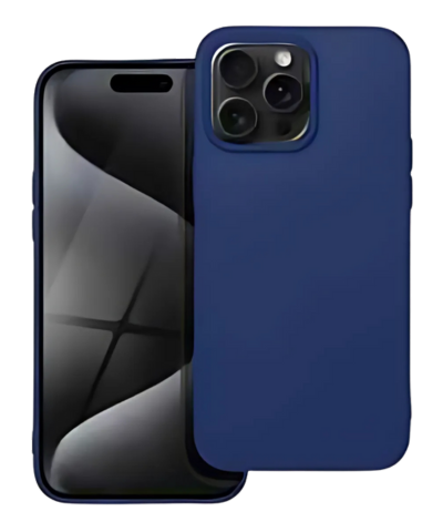 Apple iPhone 15 Pro Max szilikon tok matt sötétkék