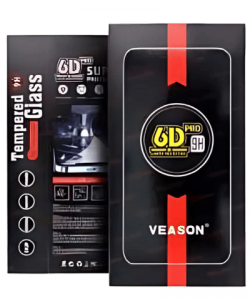 6D Pro Veason Glass – iPhone 15 Plus-hoz, Fekete Kerettel