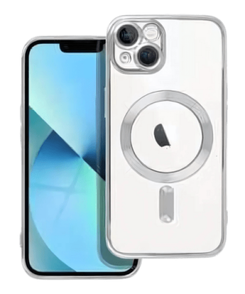 ELECTRO MAG COVER tok – MagSafe kompatibilis iPhone 13-hoz, ezüst színben