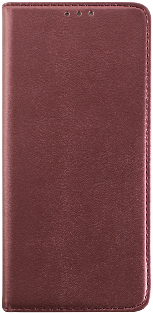 Motorola Edge 50 Fusion oldalra nyíló flipes bőrtok asztali tartó funkciós bordó