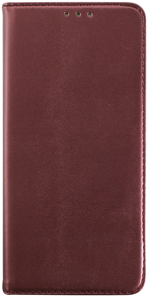 Motorola Moto G85 oldalra nyíló flipes bőrtok asztali tartó funkciós bordó