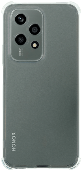 Honor 200 Lite szilikon tok közepesen ütésálló légpárnás sarok kameravédővel átlátszó