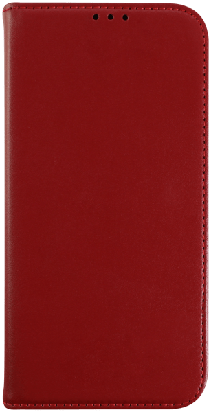 Apple iPhone 16 Plus oldalra nyíló flipes bőrtok valódi bőr piros