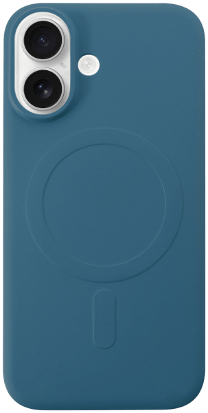 Apple iPhone 16 szilikon tok gyári MagSafe sötétkék